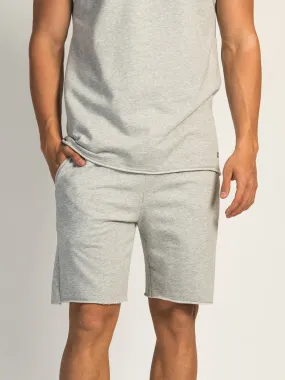 KOLBY GARMENT DYE FR TERRY MELANGE JOG SHORT - GREY MELANGE