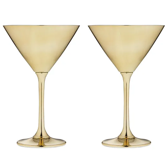 Ladelle Aurora Martini Glass Gold Set of Two