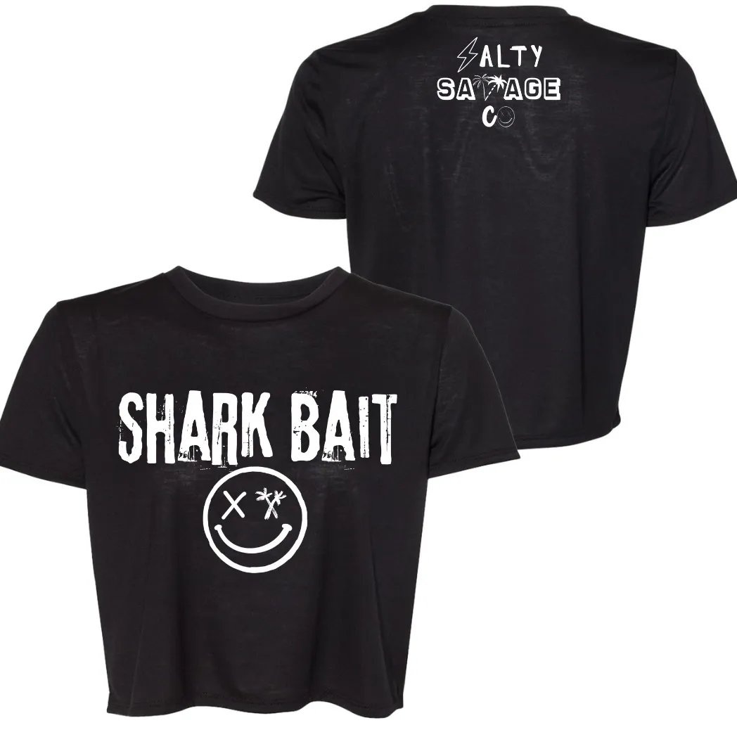 Ladies "SHARK BAIT" Flowy Crop Tee