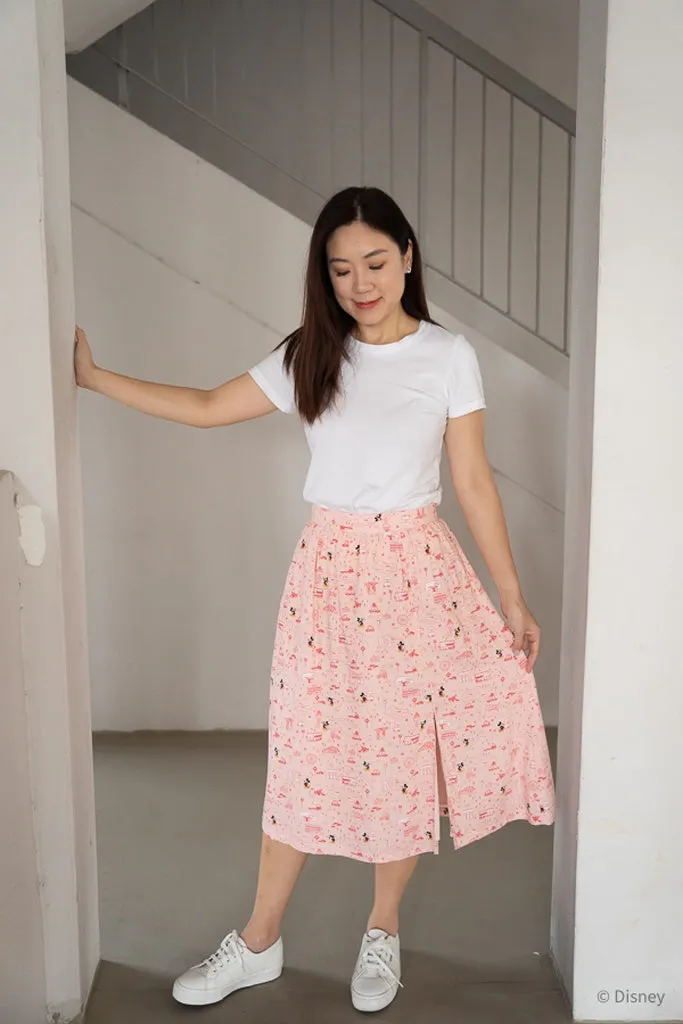 Ladies Skirt - Pink Road Trip Mickey (XS left!)