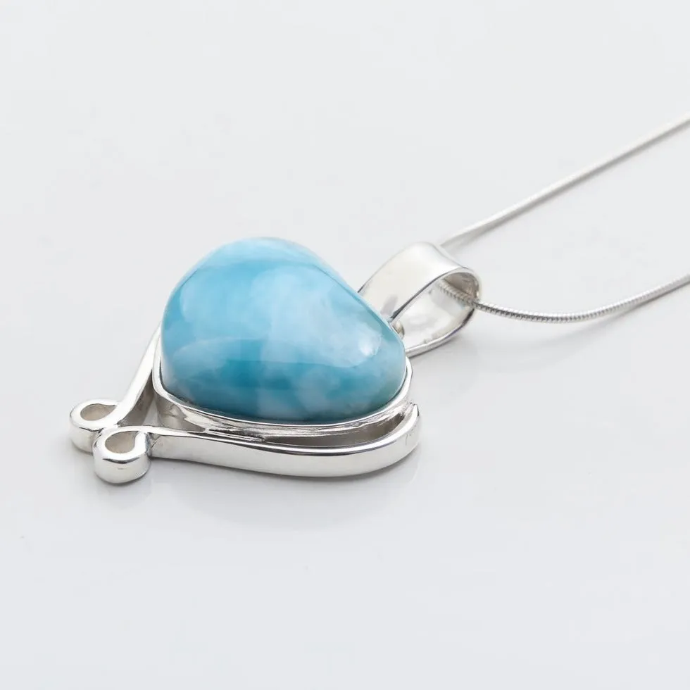 Larimar Heart Pendant Elsa