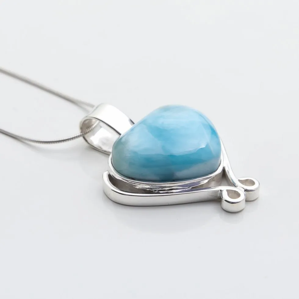 Larimar Heart Pendant Elsa