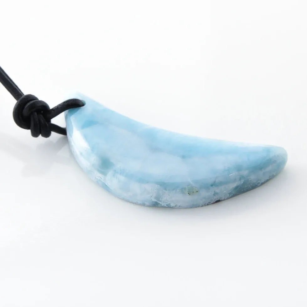 Larimar Leather Necklace Giovanni