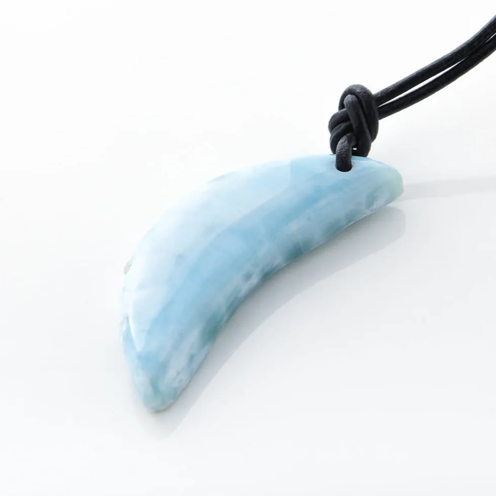 Larimar Leather Necklace Giovanni