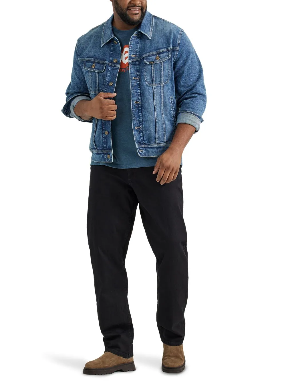 'Lee' Men's Legendary Relaxed Fit Straight Leg Jean - Overdye Black (Big & Tall)