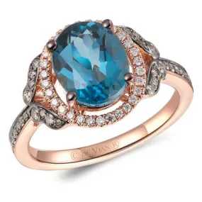 LeVian Topaz and Diamond Ring