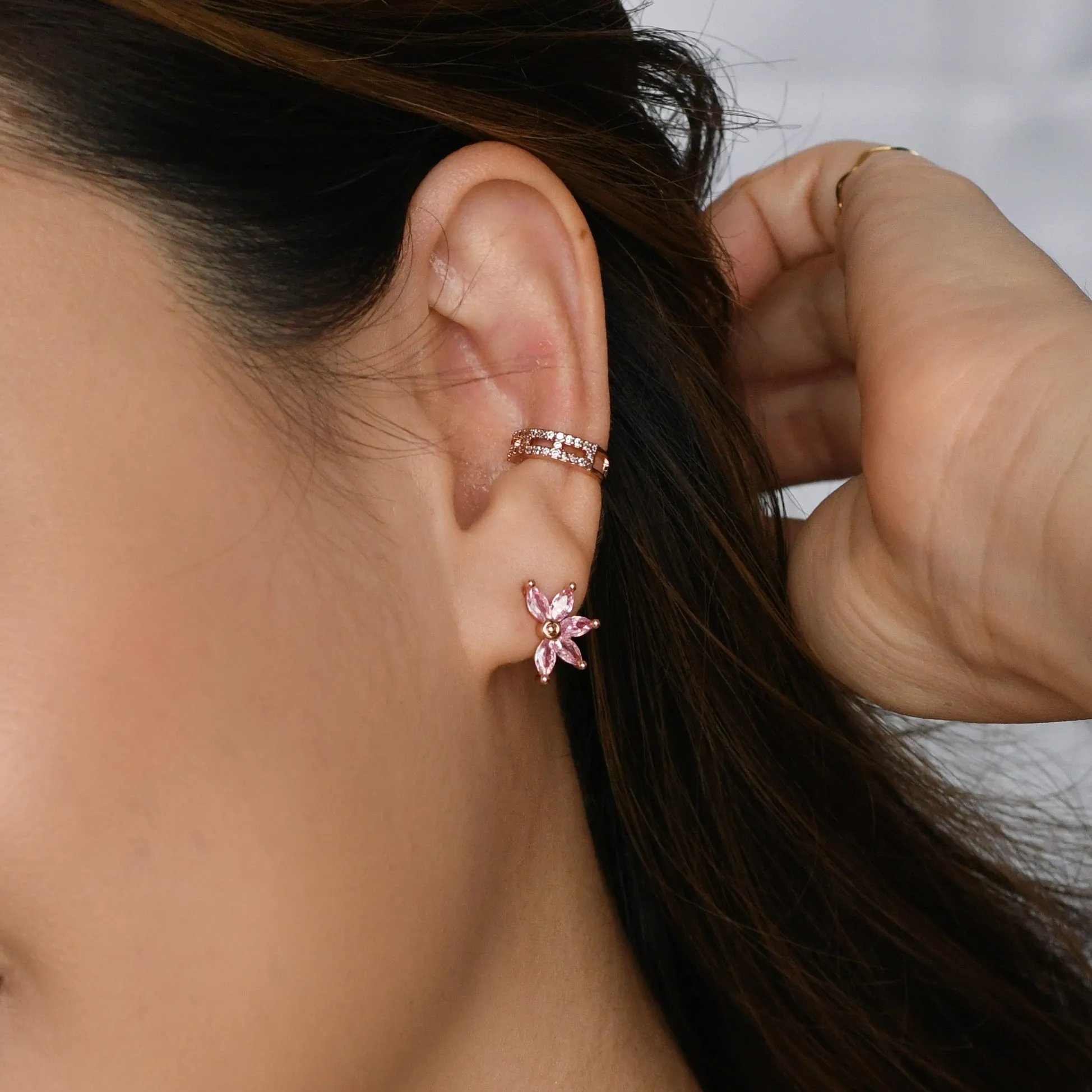 Lily Stud | Pink Rose Gold