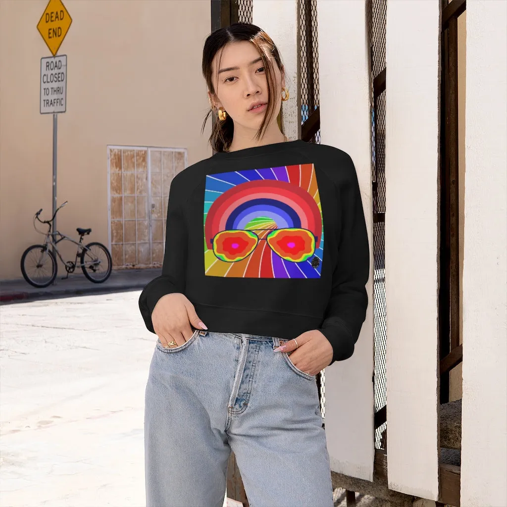 Love on Psychedelics Cropped Fleece Pullover