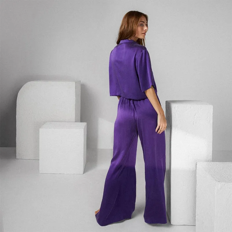 LUNYA | Washable Silk High Rise Pant Set - Limited Edition Flying Fig