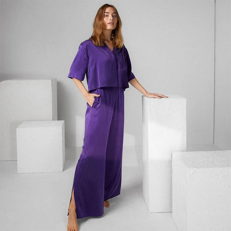 LUNYA | Washable Silk High Rise Pant Set - Limited Edition Flying Fig