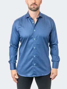 Maceoo Stretch Shirt | Einstein StretchStamped01 Blue