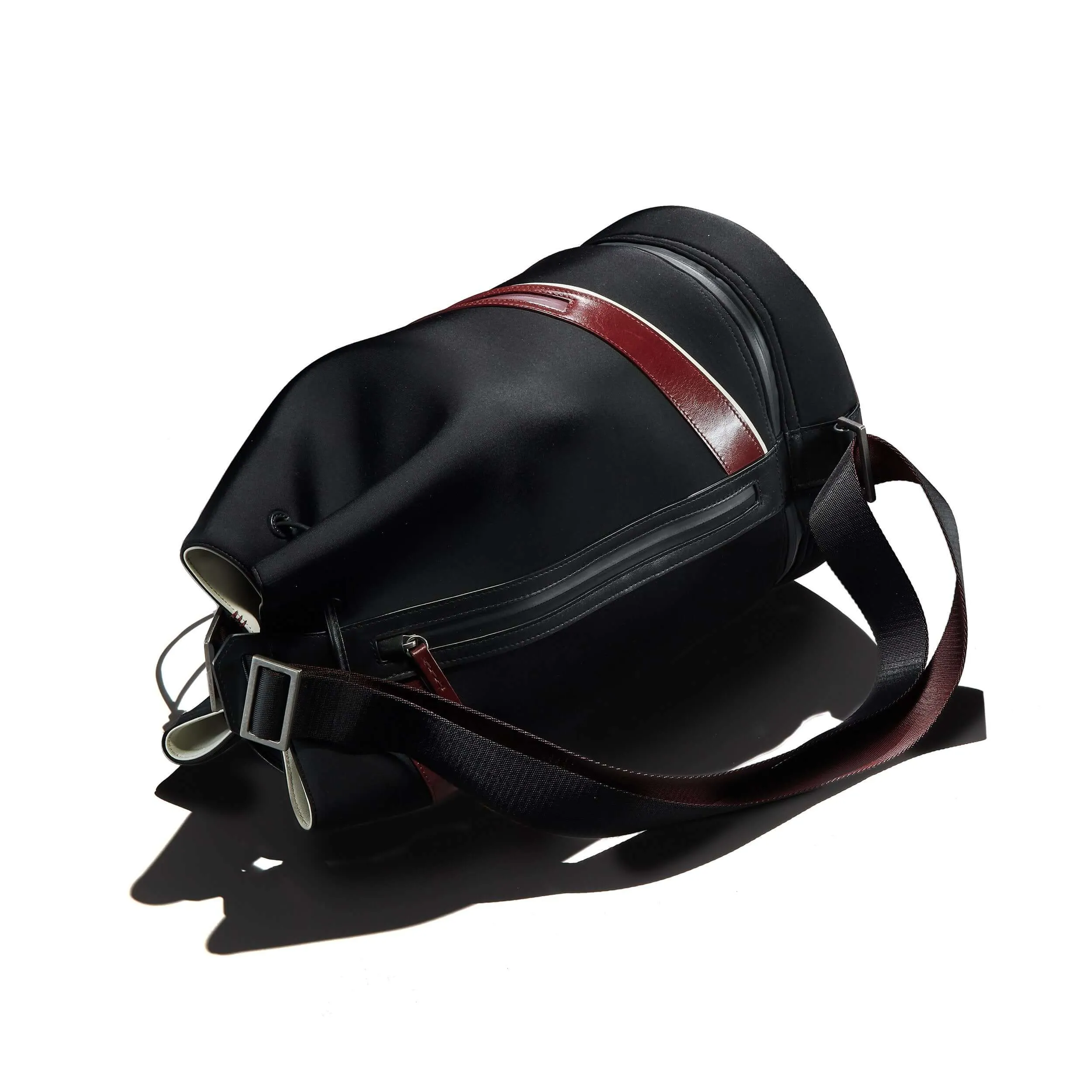 Men's EdWonder X Burgundy Assemblage | Edward Neoprene & Leather Bucket Bag