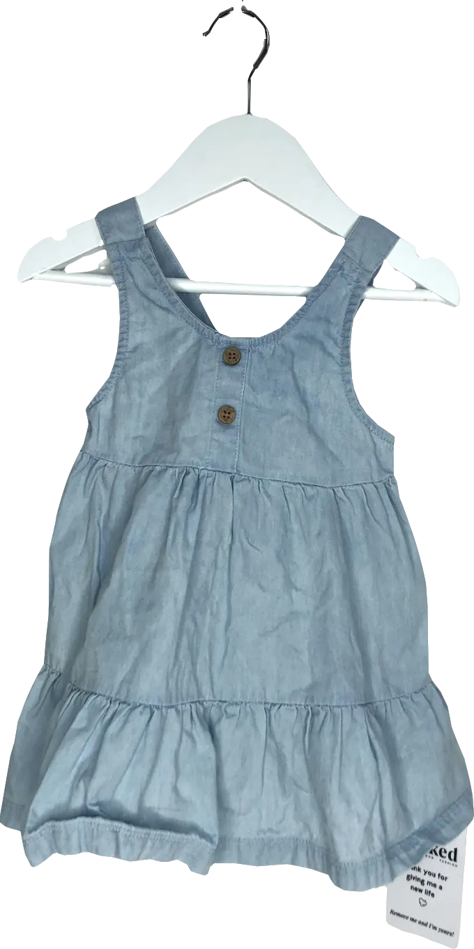 Mori Baby Blue Denim Dress 3-6 Months