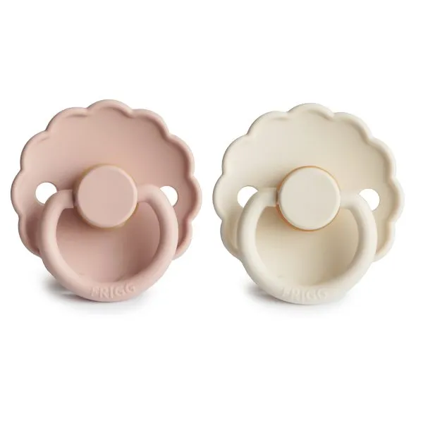 Mushie FRIGG Daisy Natural Rubber Pacifier 0-6 Months - Blush/Cream