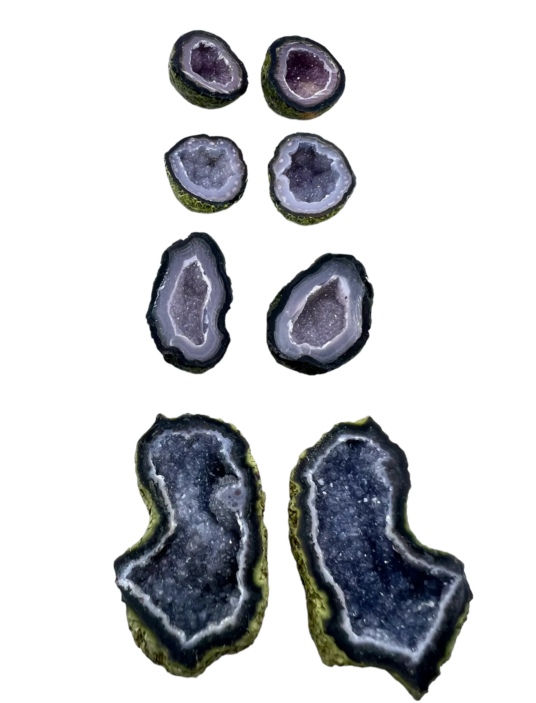 Natural Geode Druzy Pairs From Brazil (Select One Pair)