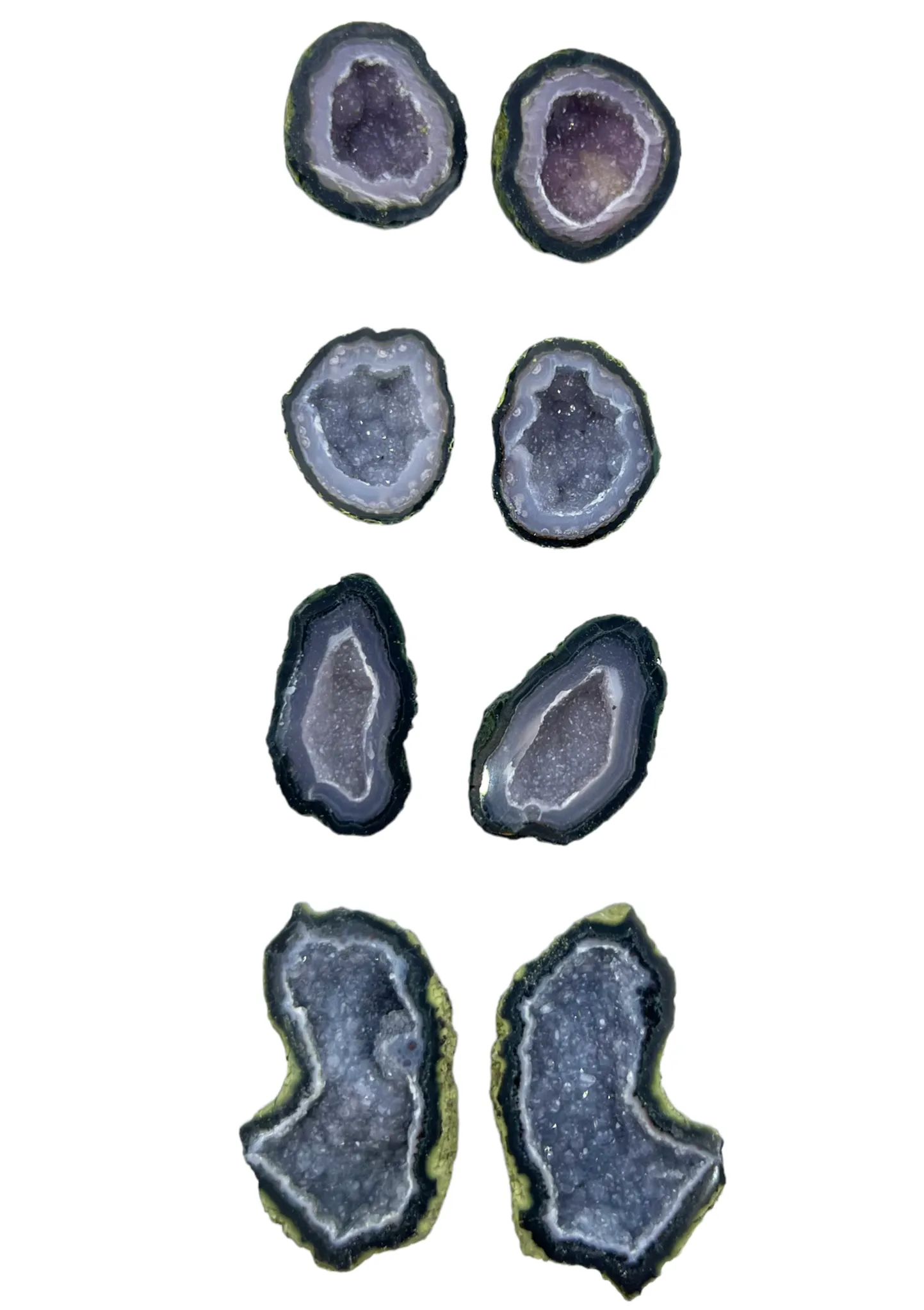 Natural Geode Druzy Pairs From Brazil (Select One Pair)