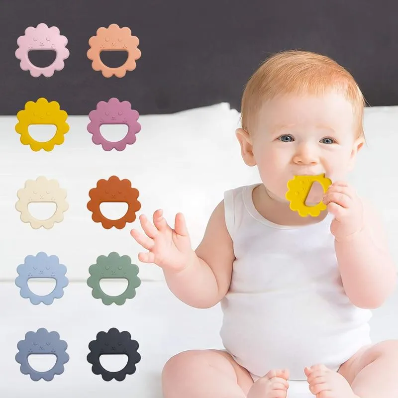 New Baby Teethers Rodent Teething Ring Molar Stick Cartoon Cute Flower Shaped Teeth Chewing Baby Health Stop Sucking Thumb Toys