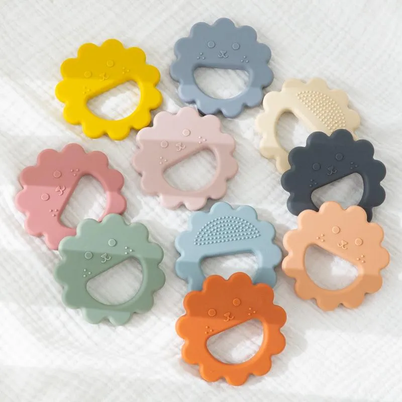 New Baby Teethers Rodent Teething Ring Molar Stick Cartoon Cute Flower Shaped Teeth Chewing Baby Health Stop Sucking Thumb Toys