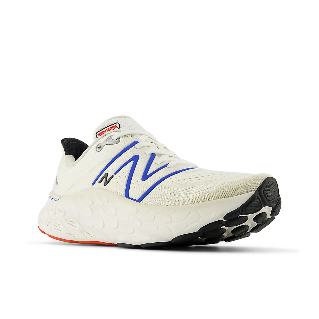 New Balance Fresh Foam More v4 (Mens) - Sea Salt with Blue Oasis and Black