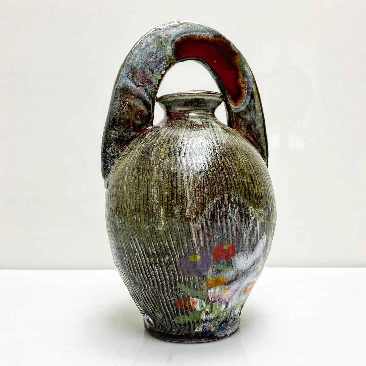 NEW! One-of-a-Kind Handled Bottle Vase by Justin Rothshank