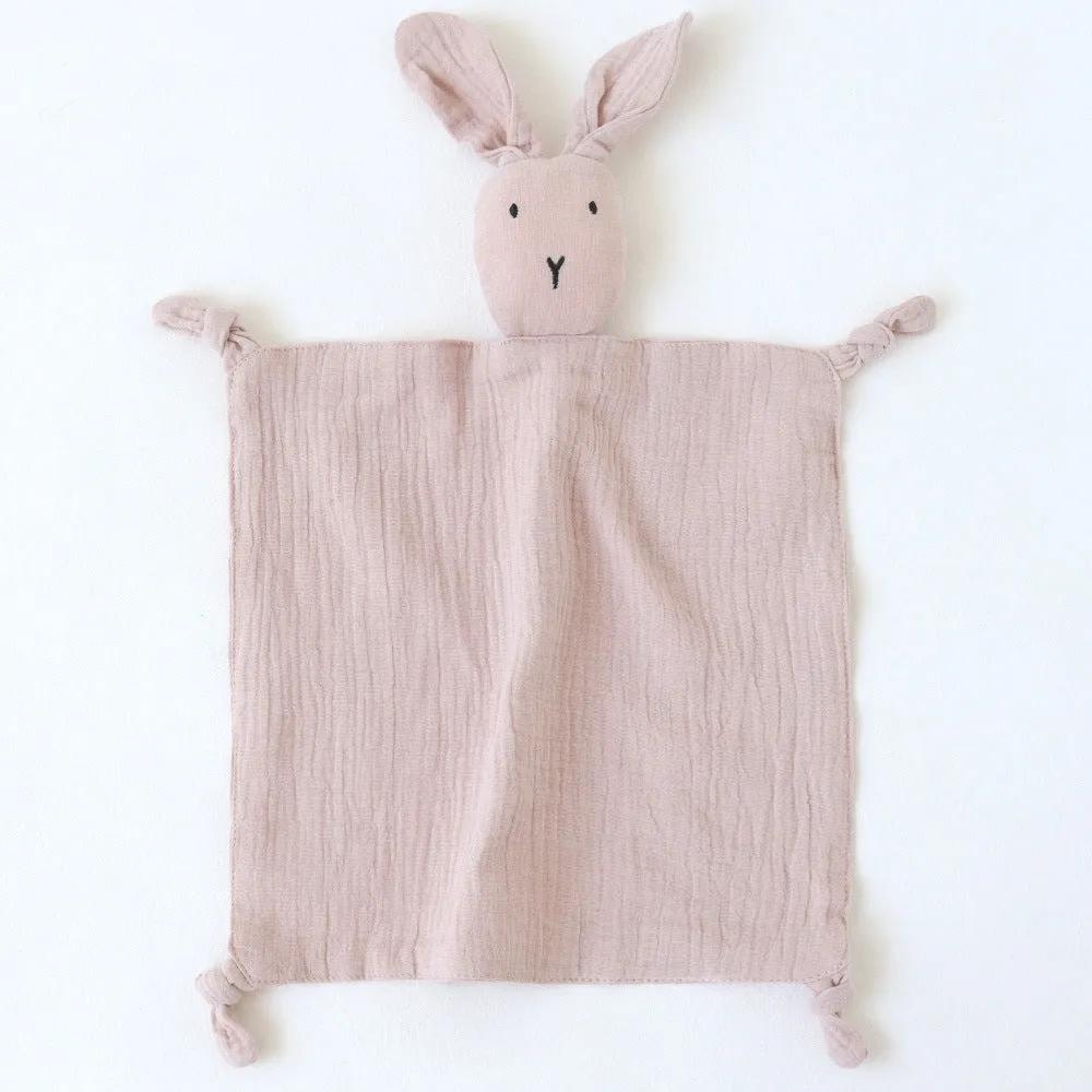 Newborn Baby Gauze Comforting Towel Baby Sleeping Doll Cotton Cute Rabbit Comforting Blanket