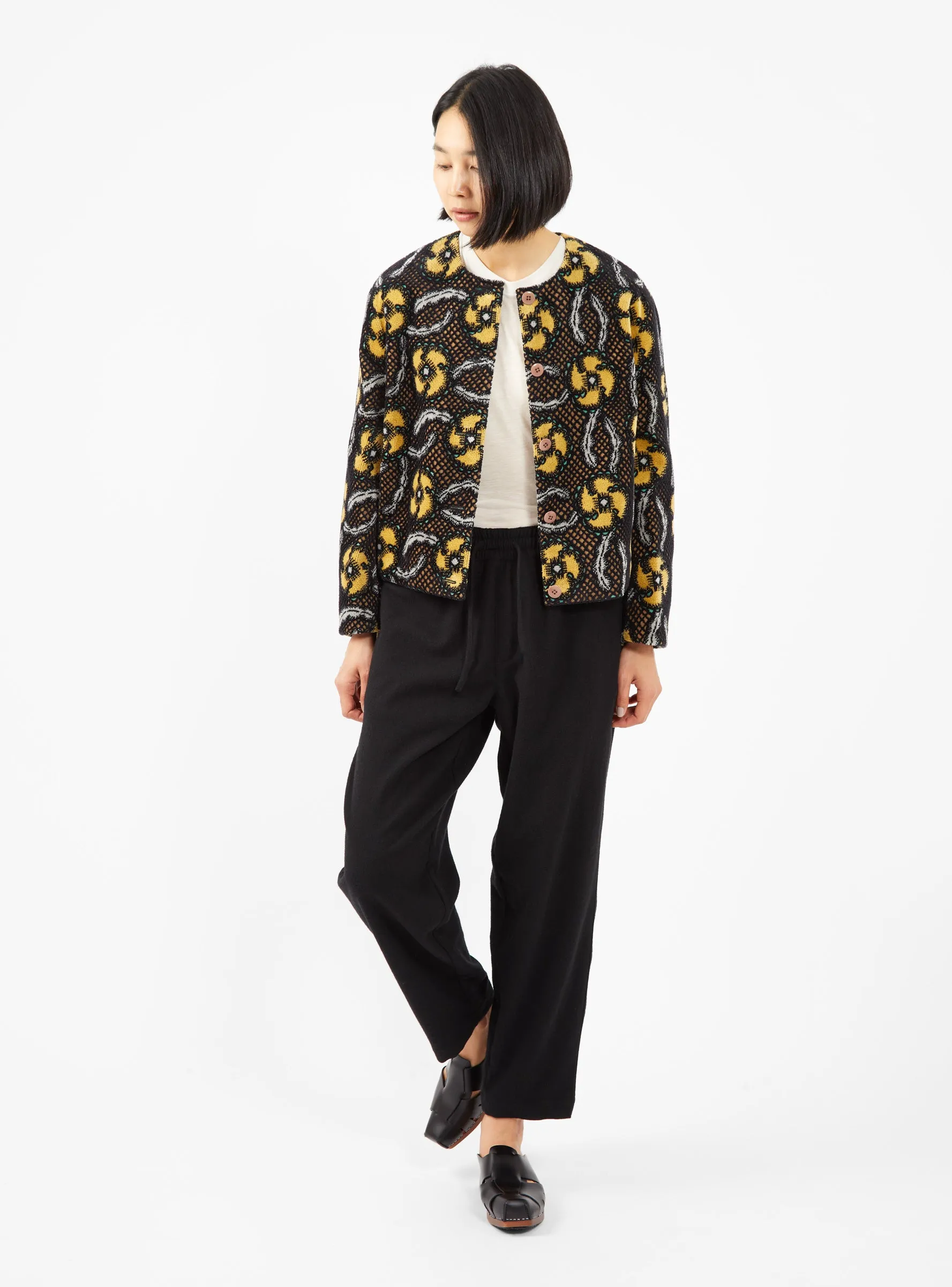 Northern Flower Jacket Black & Yellow