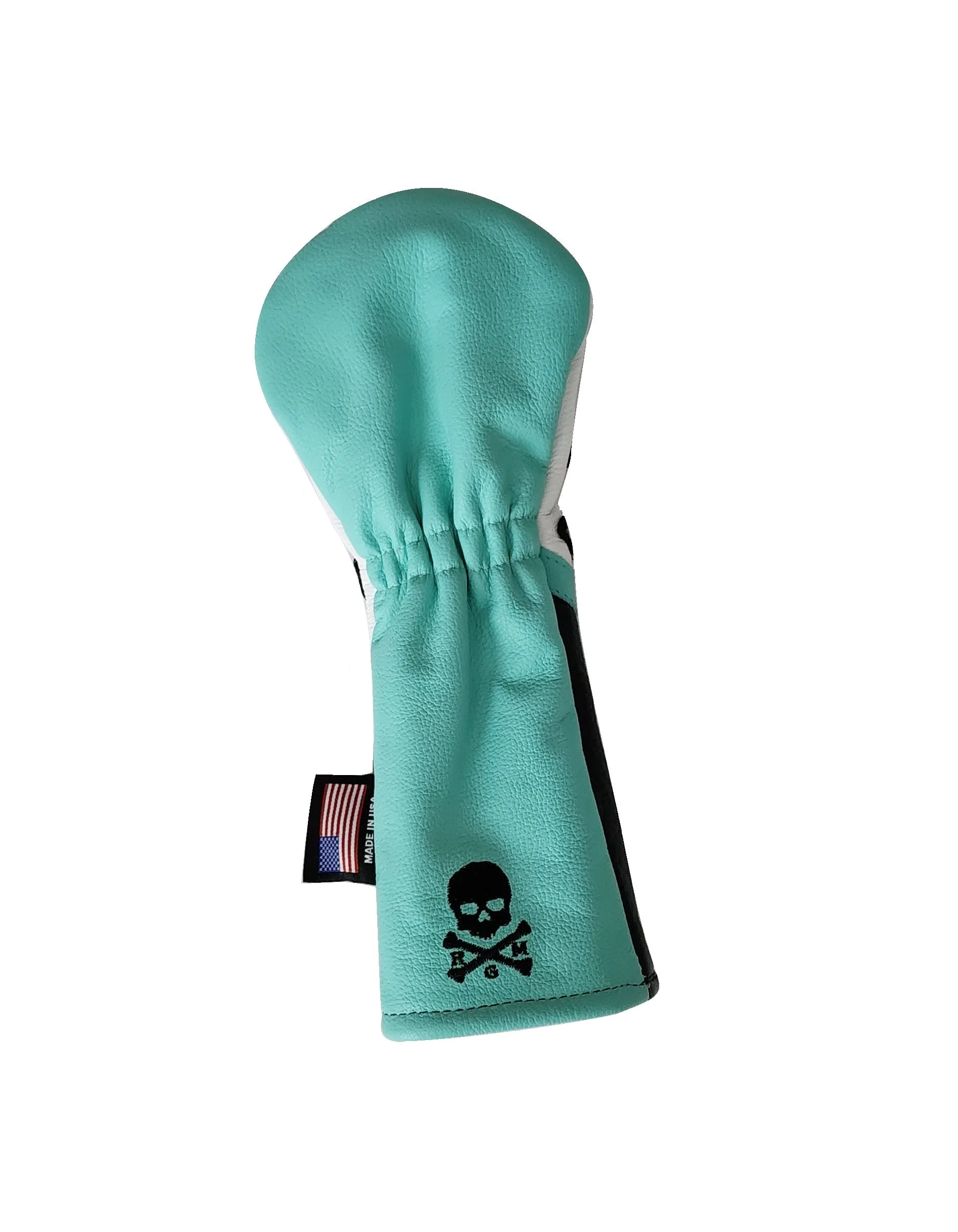 One of s Kind! Urban Camo / Tiffany Blue Split Skull & Bones Fairway Wood headcover.