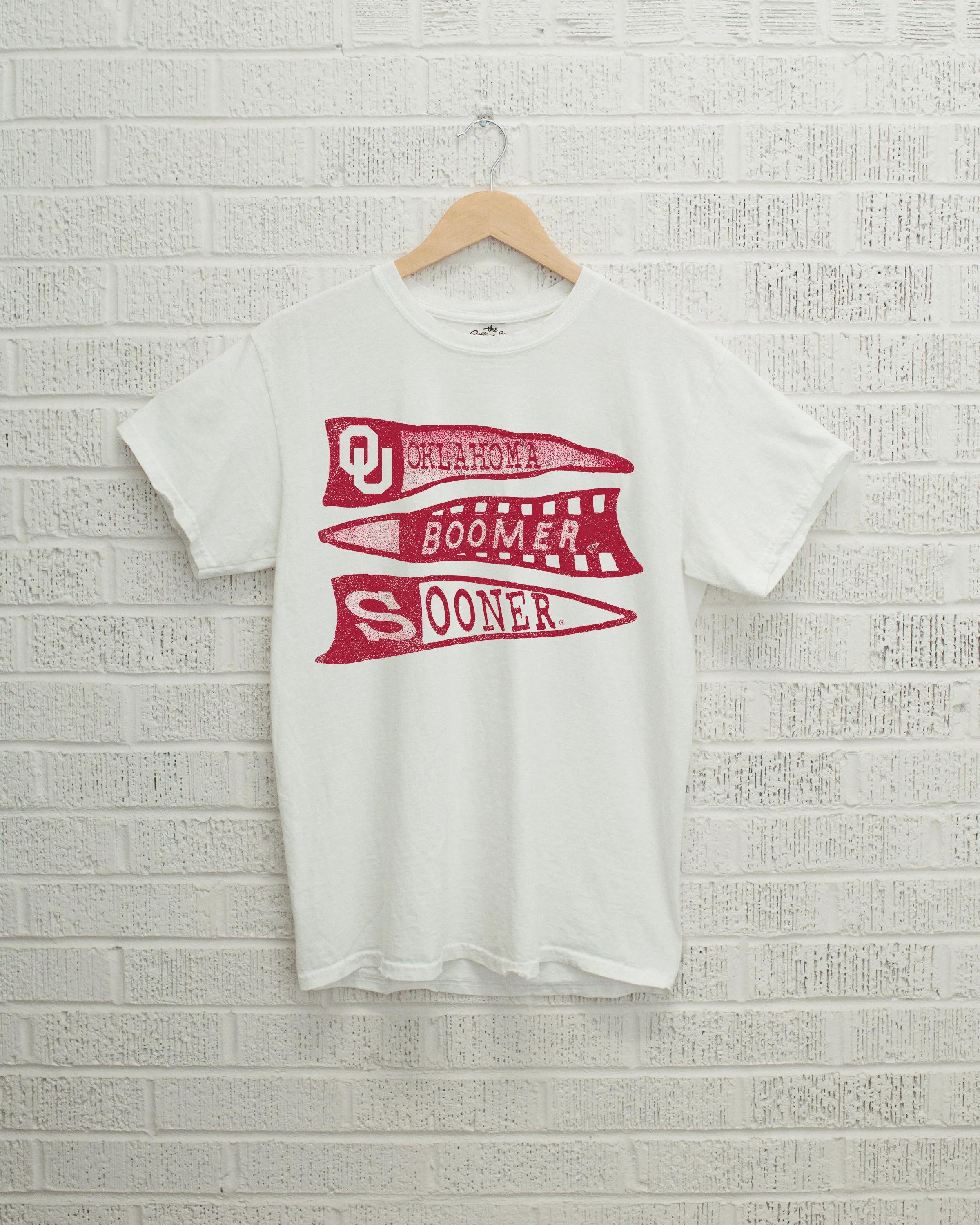 OU Sooners Pennant White Tee