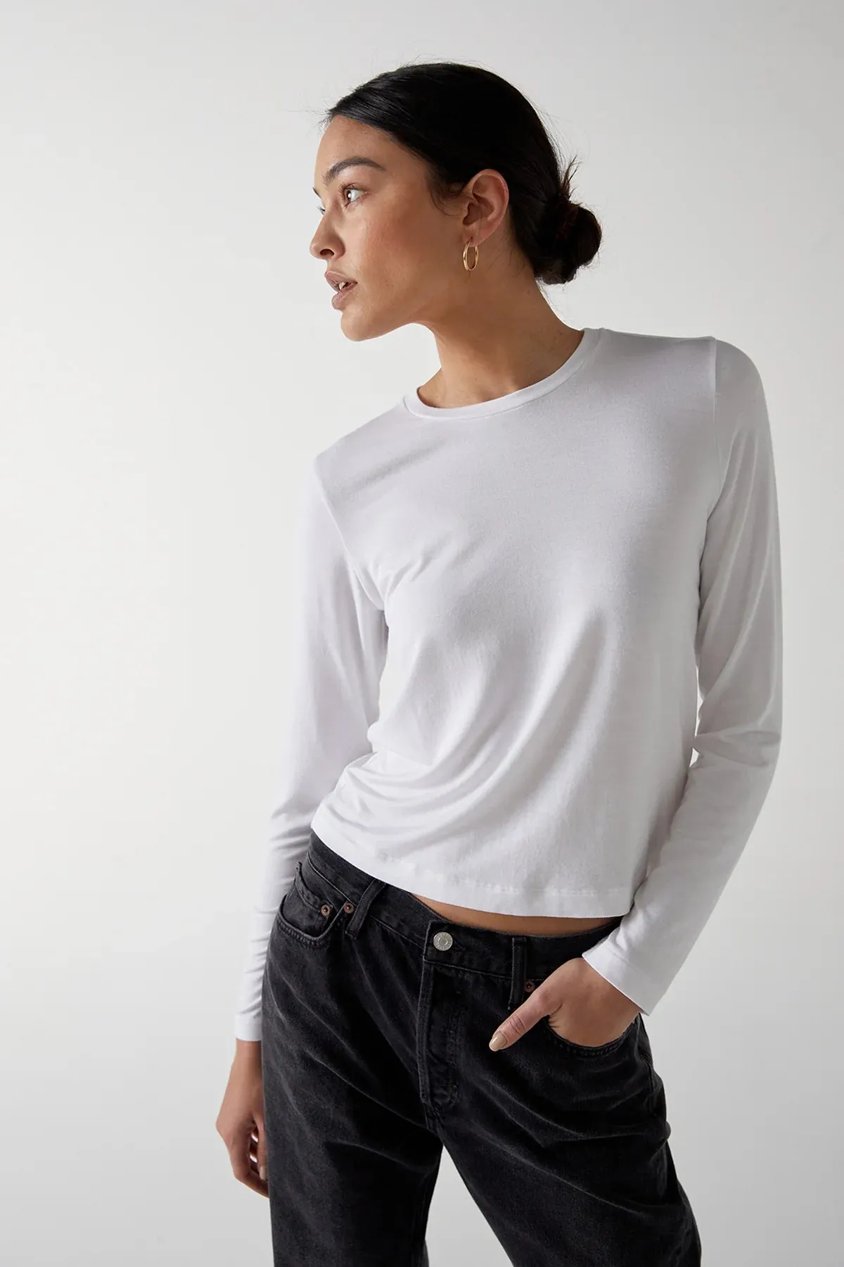 PACIFICA LONG SLEEVE TEE (WHITE) - VELVET