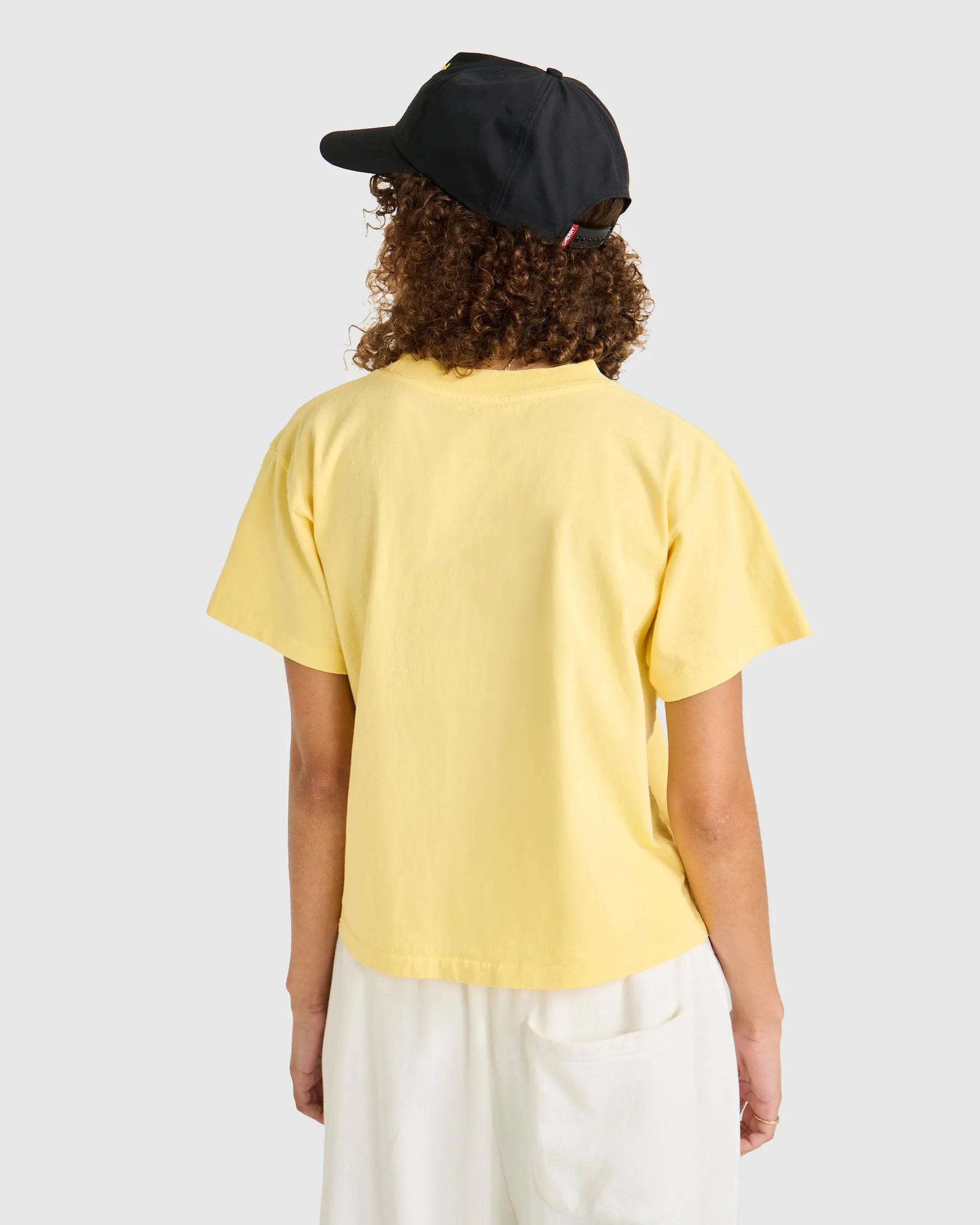 Paradise Boxy Baby Tee (Canary Yellow)