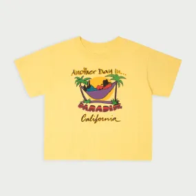 Paradise Boxy Baby Tee (Canary Yellow)