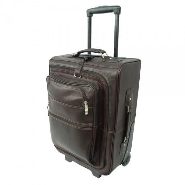 Piel Leather 19" Multi-Pocket Wheeler