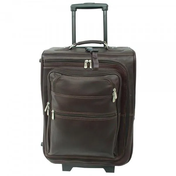 Piel Leather 19" Multi-Pocket Wheeler