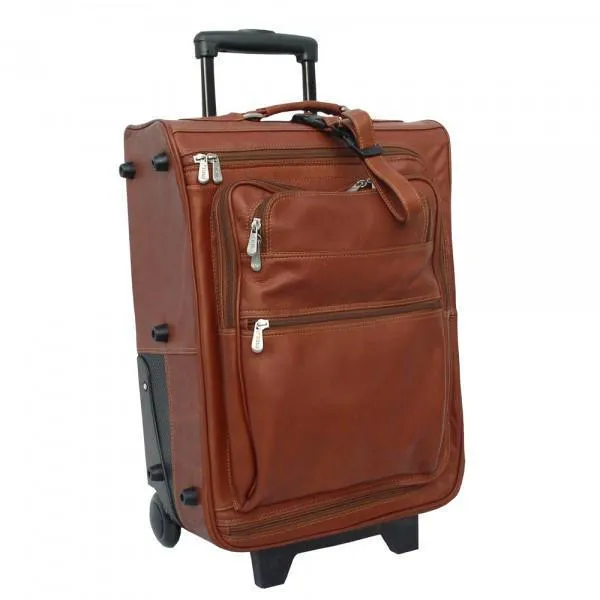 Piel Leather 19" Multi-Pocket Wheeler