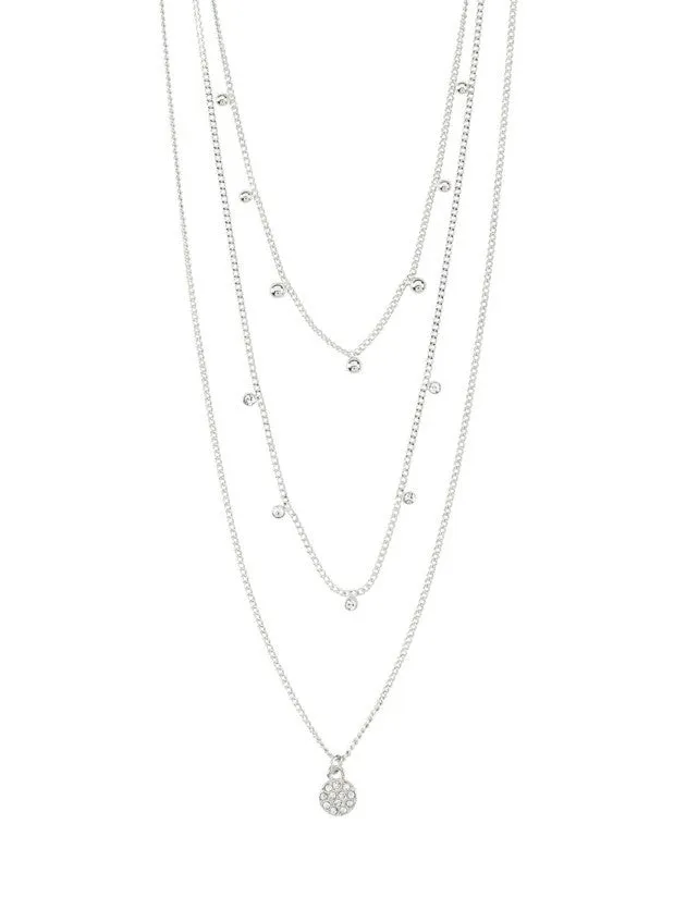 PILGRIM Chayenne Crystal Layered Necklace