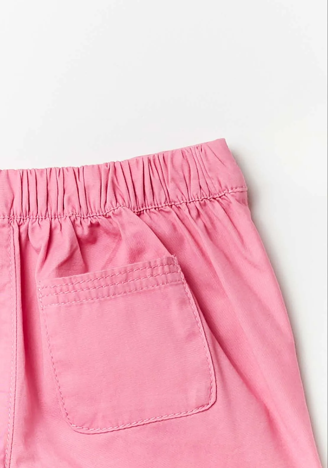 Pink Plain Twill Shorts - Pink