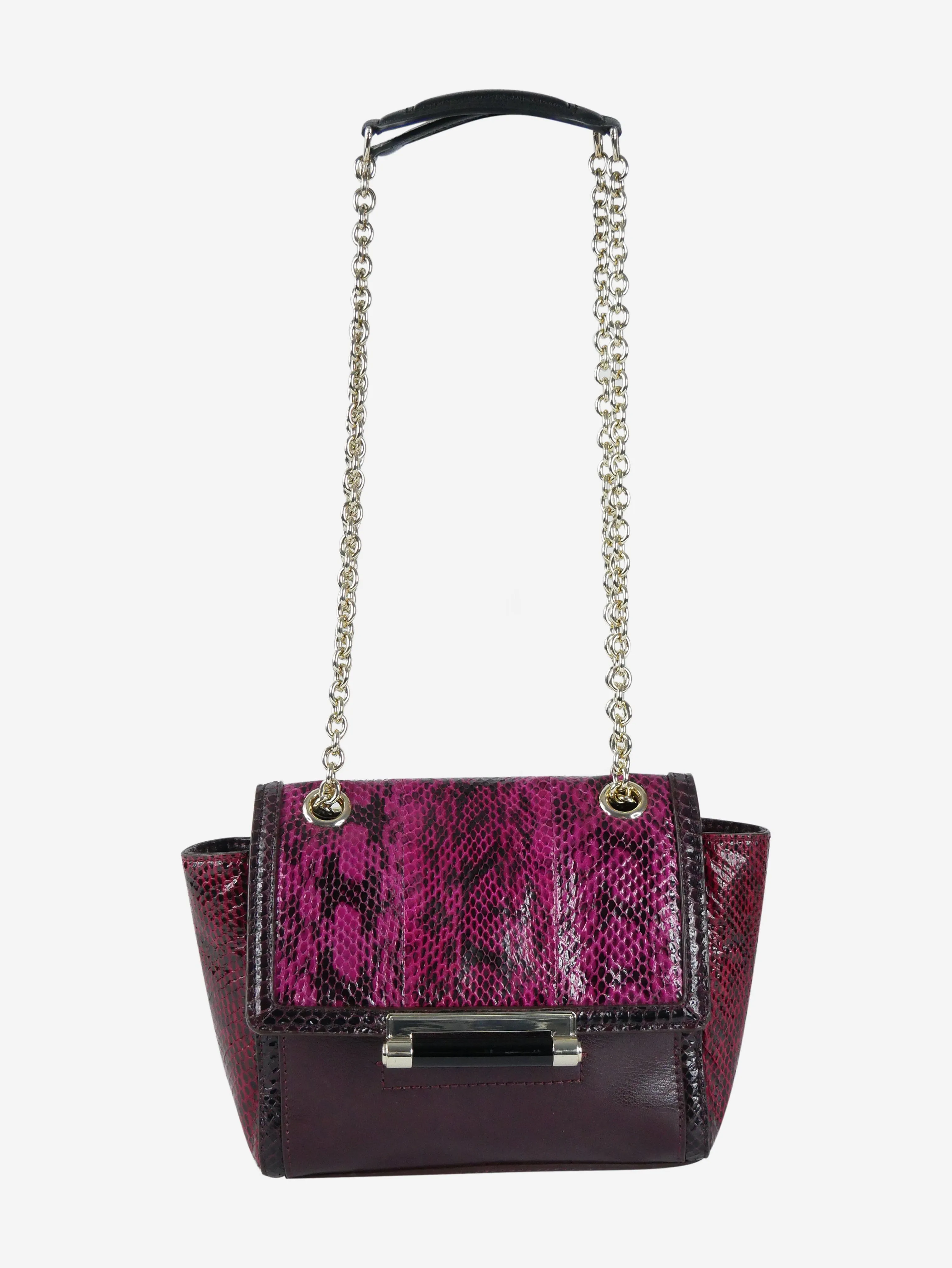 Pink snake print bag