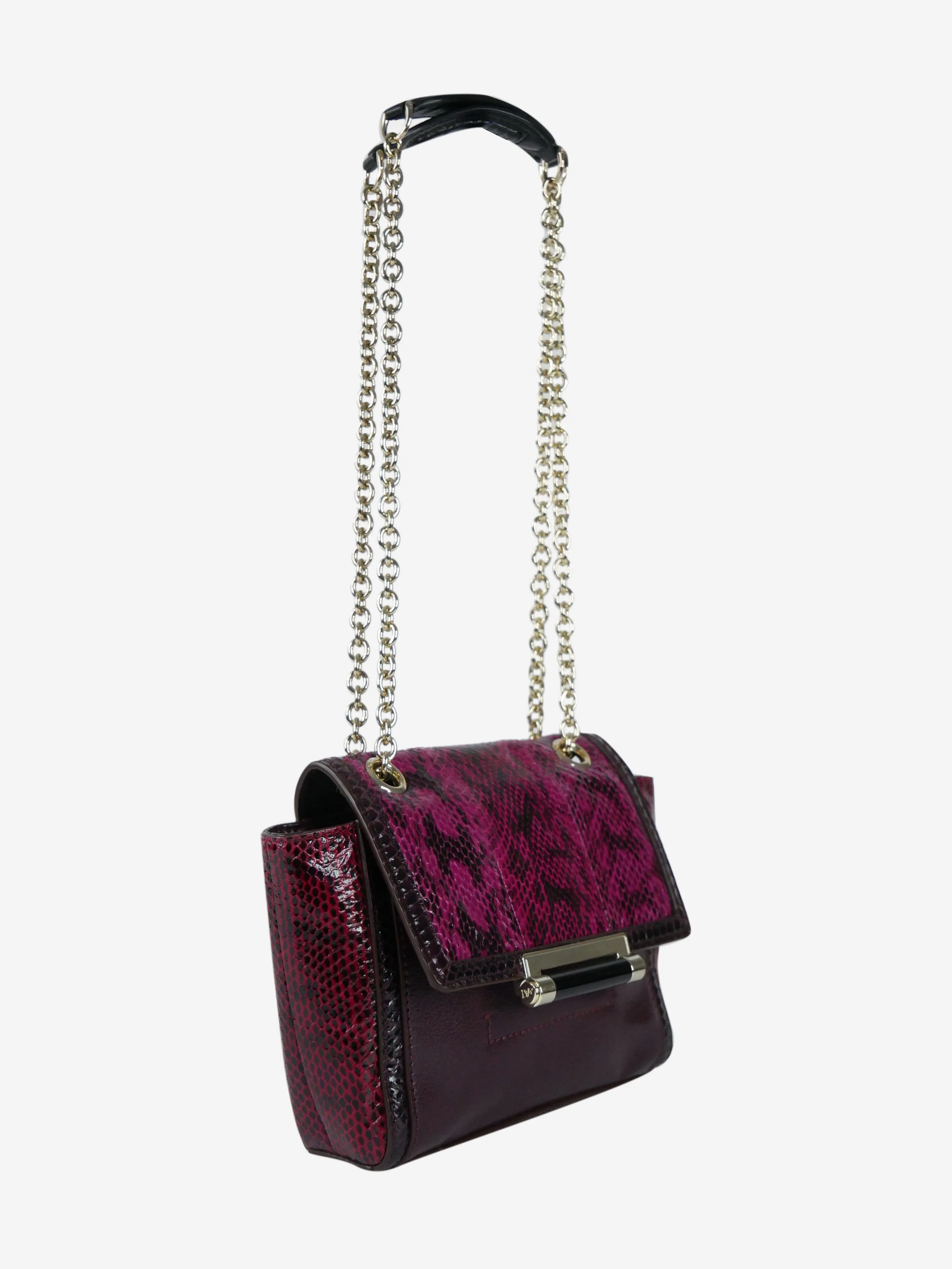 Pink snake print bag