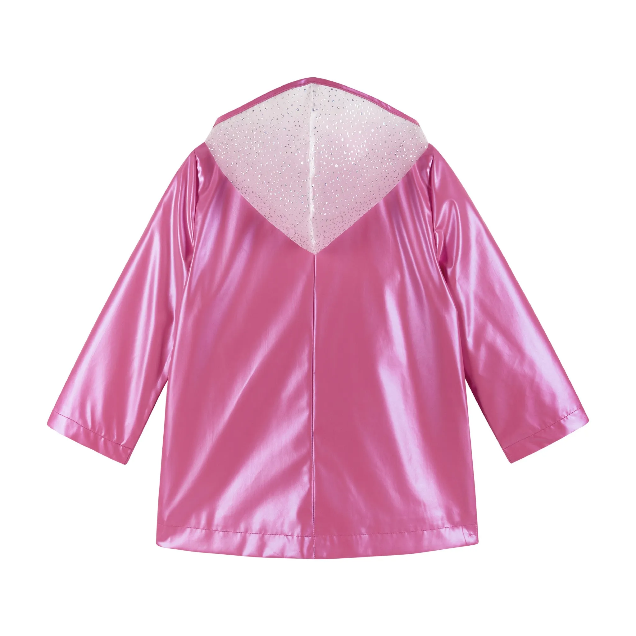 Pink Sparkle Pocket Hooded Raincoat