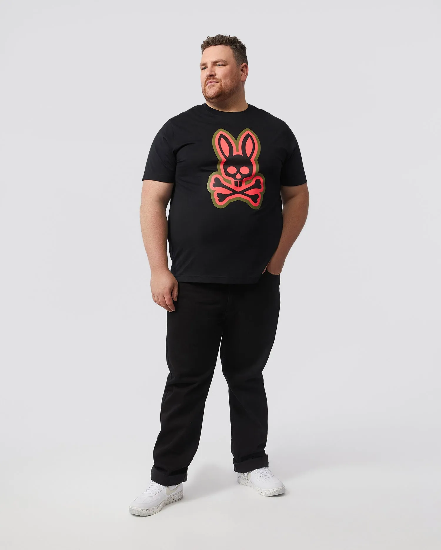 Psycho Bunny Mens Patchin Graphic Tee - Black