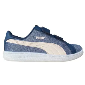 Puma girl's sneakers shoe with Smash glitter tear V PS 362956 04 blue