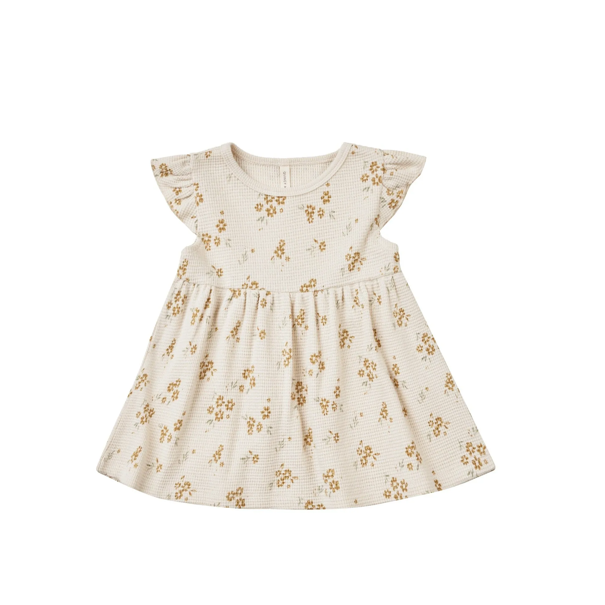 Quincy Mae Flutter Sleeve Dress - Honey Flower