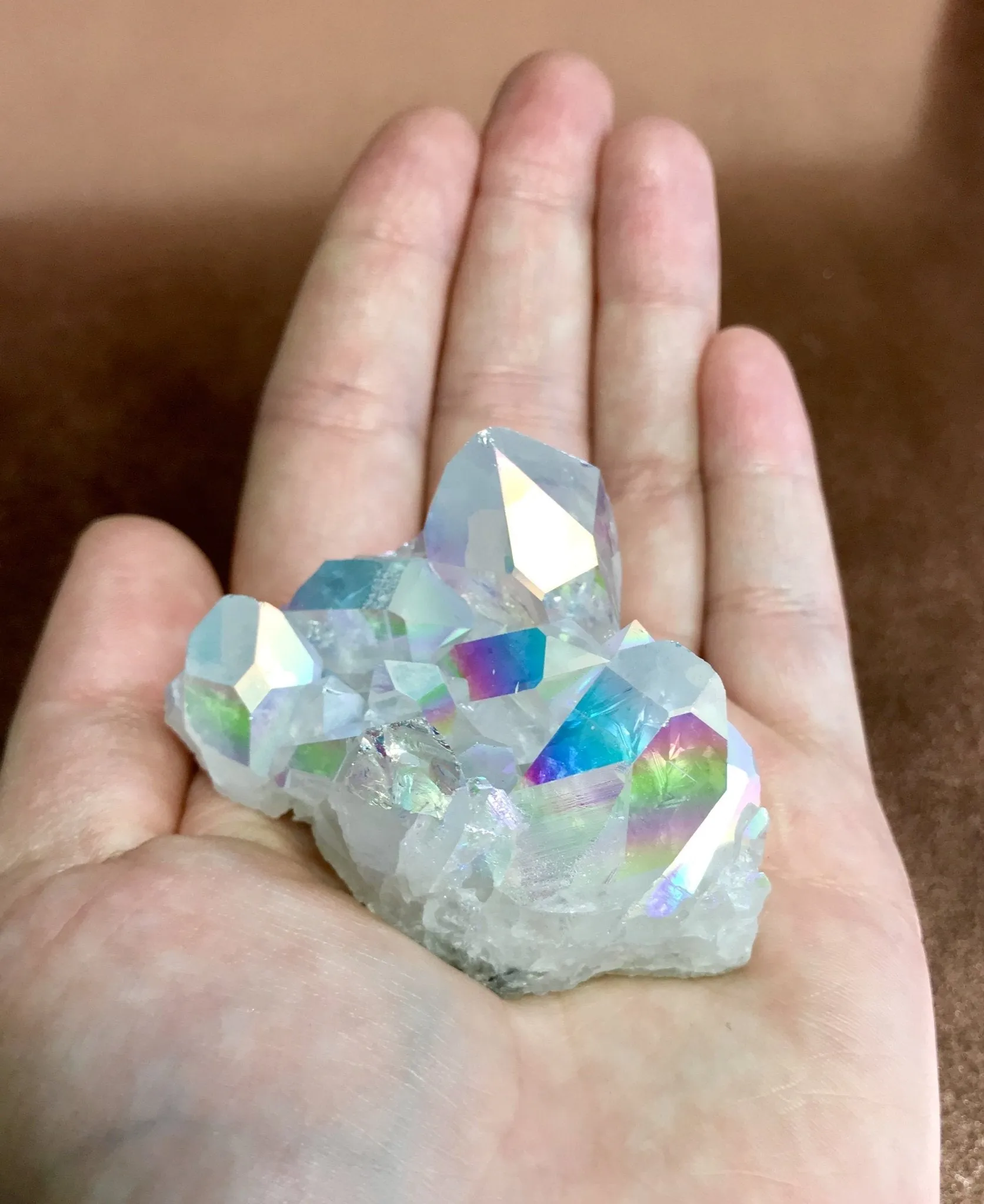 Rainbow Quartz Crystal Cluster