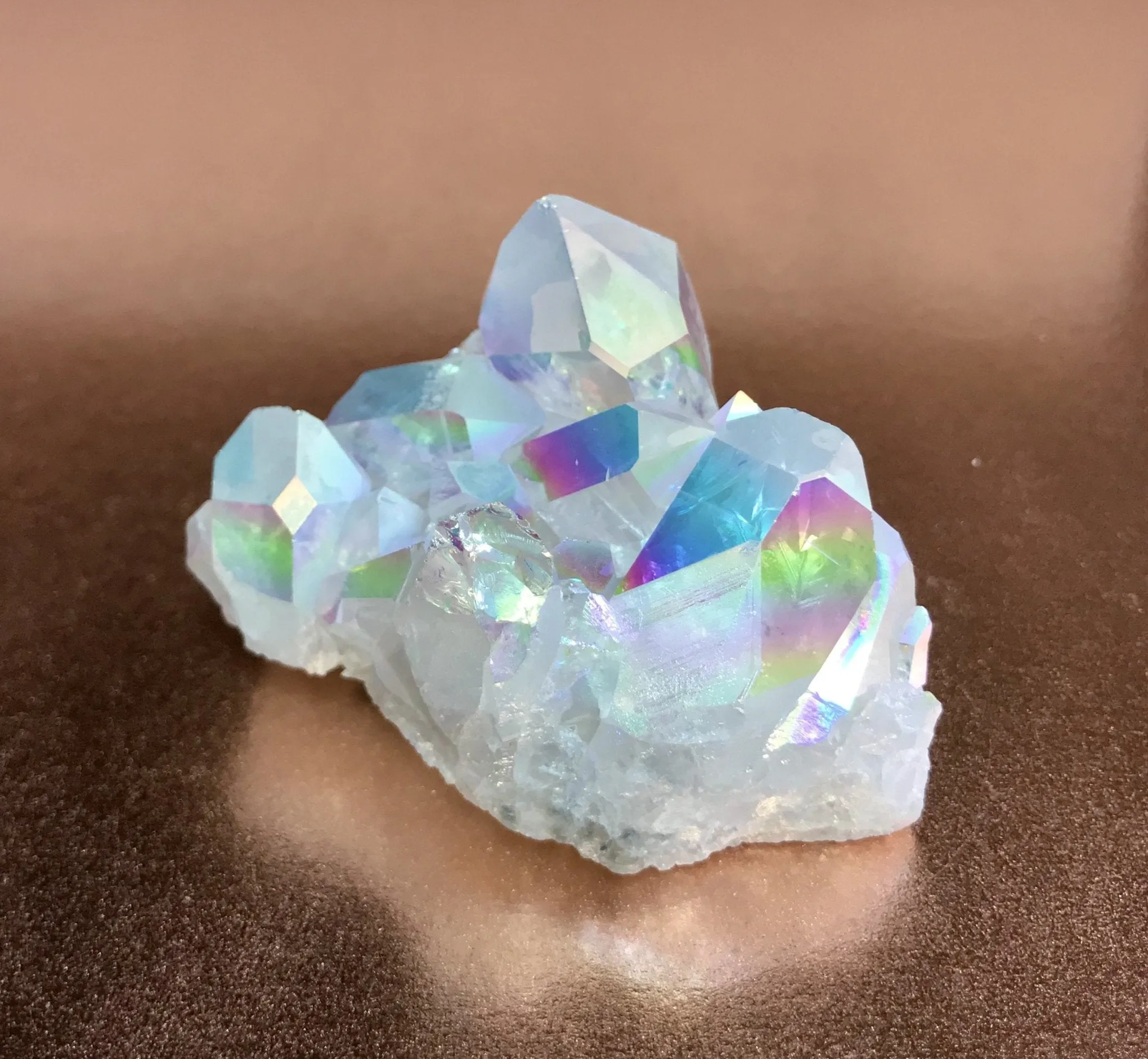 Rainbow Quartz Crystal Cluster