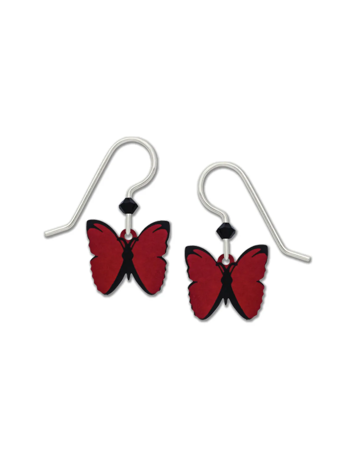 Red Lacewing Butterfly Dangles by Sienna Sky