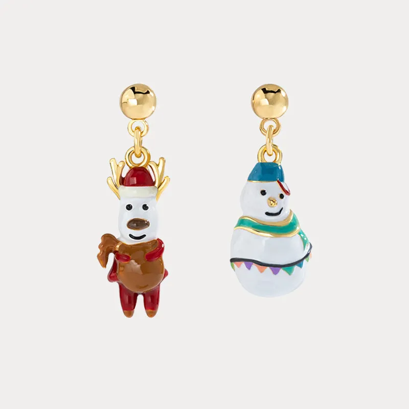 Reindeer & Snowman Earrings