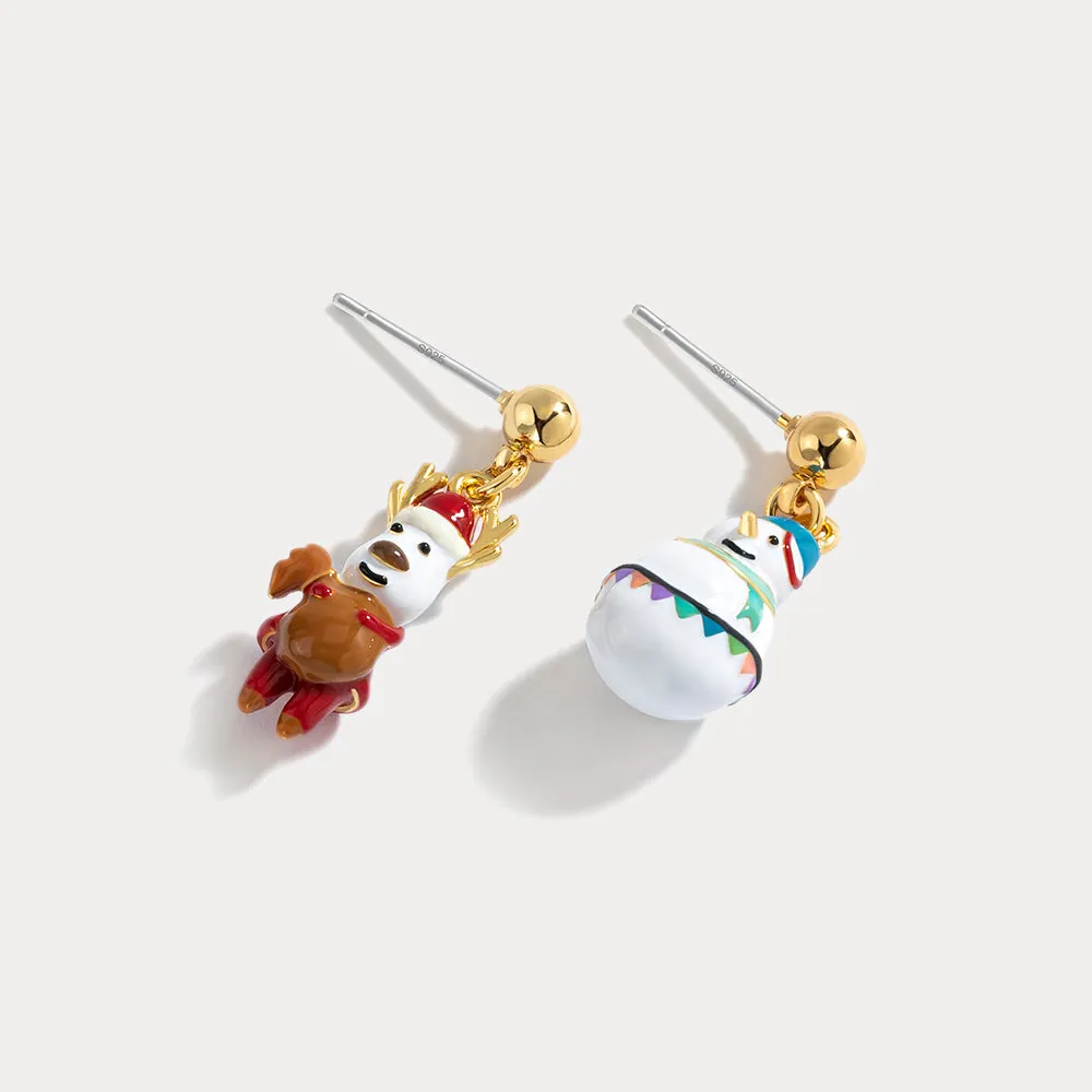 Reindeer & Snowman Earrings