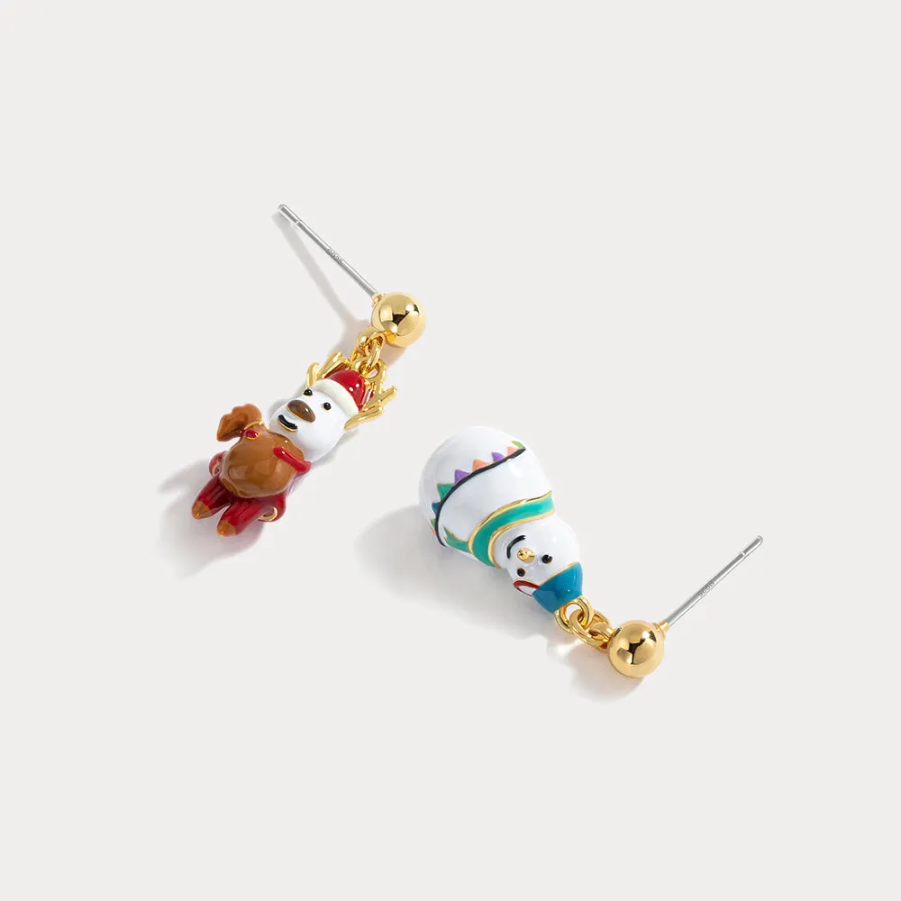 Reindeer & Snowman Earrings