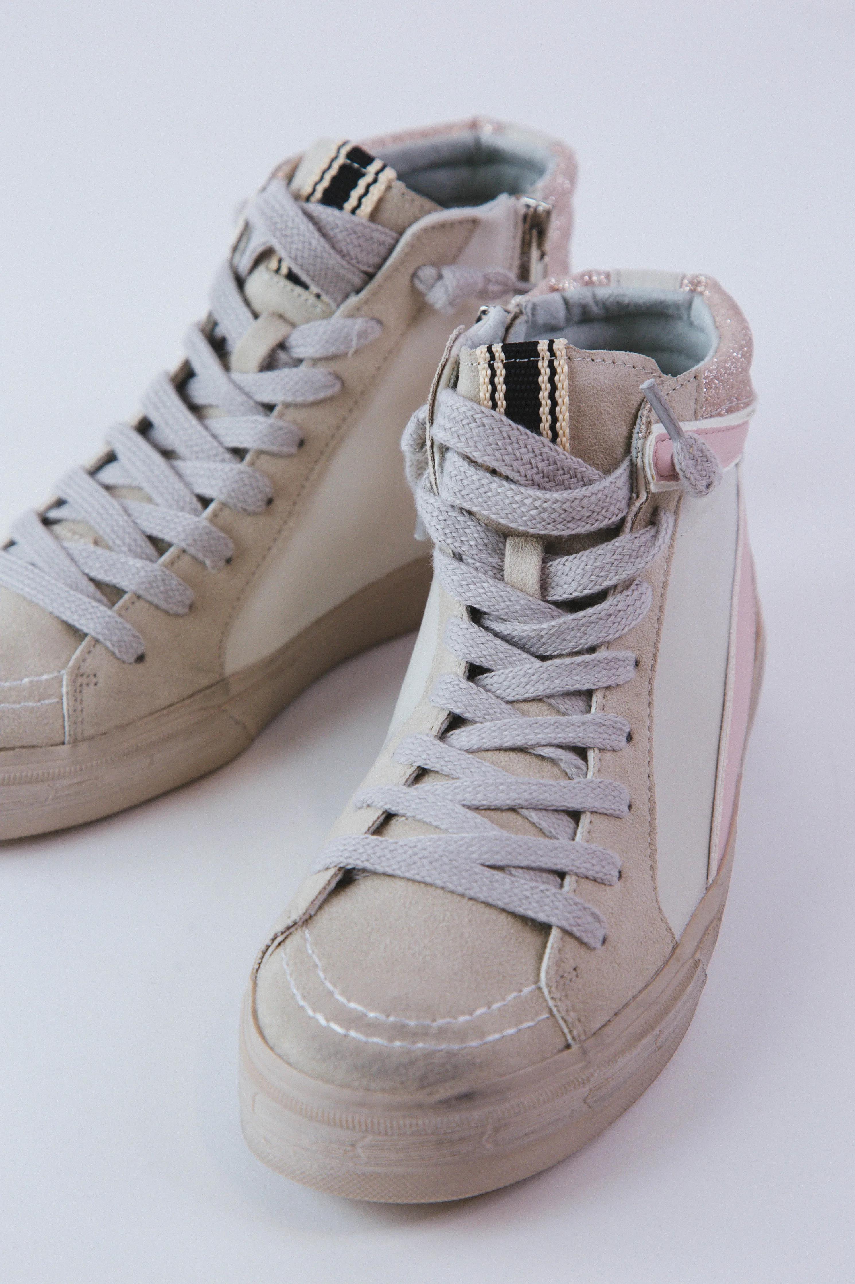 Rooney High Top Star Sneaker, Champagne Glitter | ShuShop