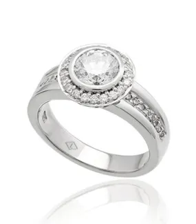 Round brilliant cut diamond ring